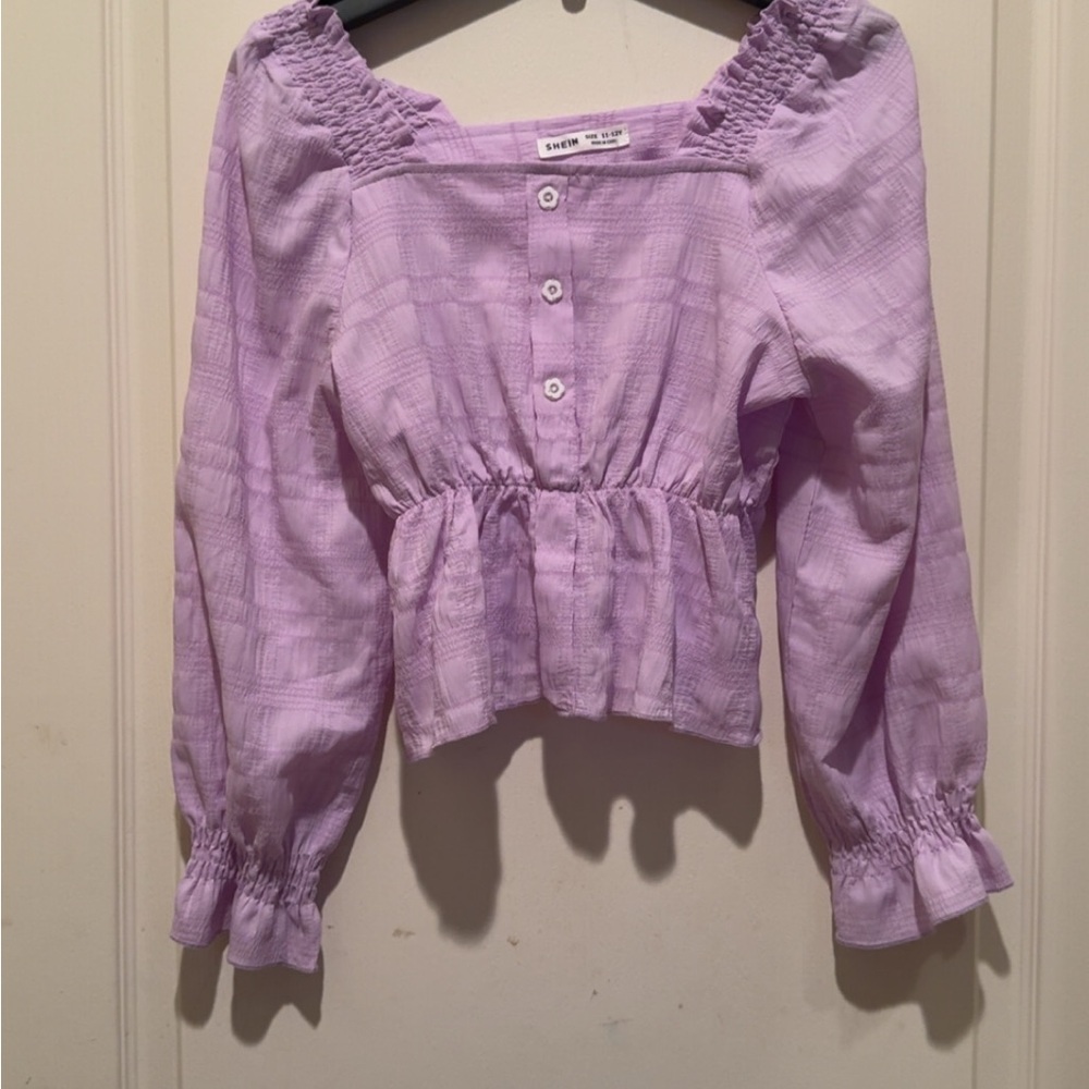 Lavender Smocked Women's Top